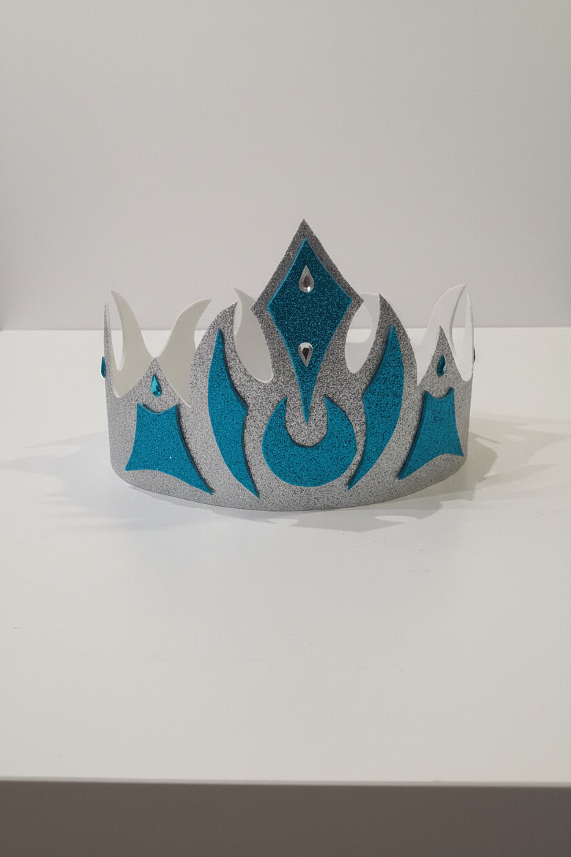 Corona de Princesa de Hielo con Brillos - Frozen Elsa