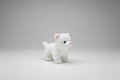 Peluche de Perrito Blanco Suave y Esponjoso - Cachorro Tierno, mide