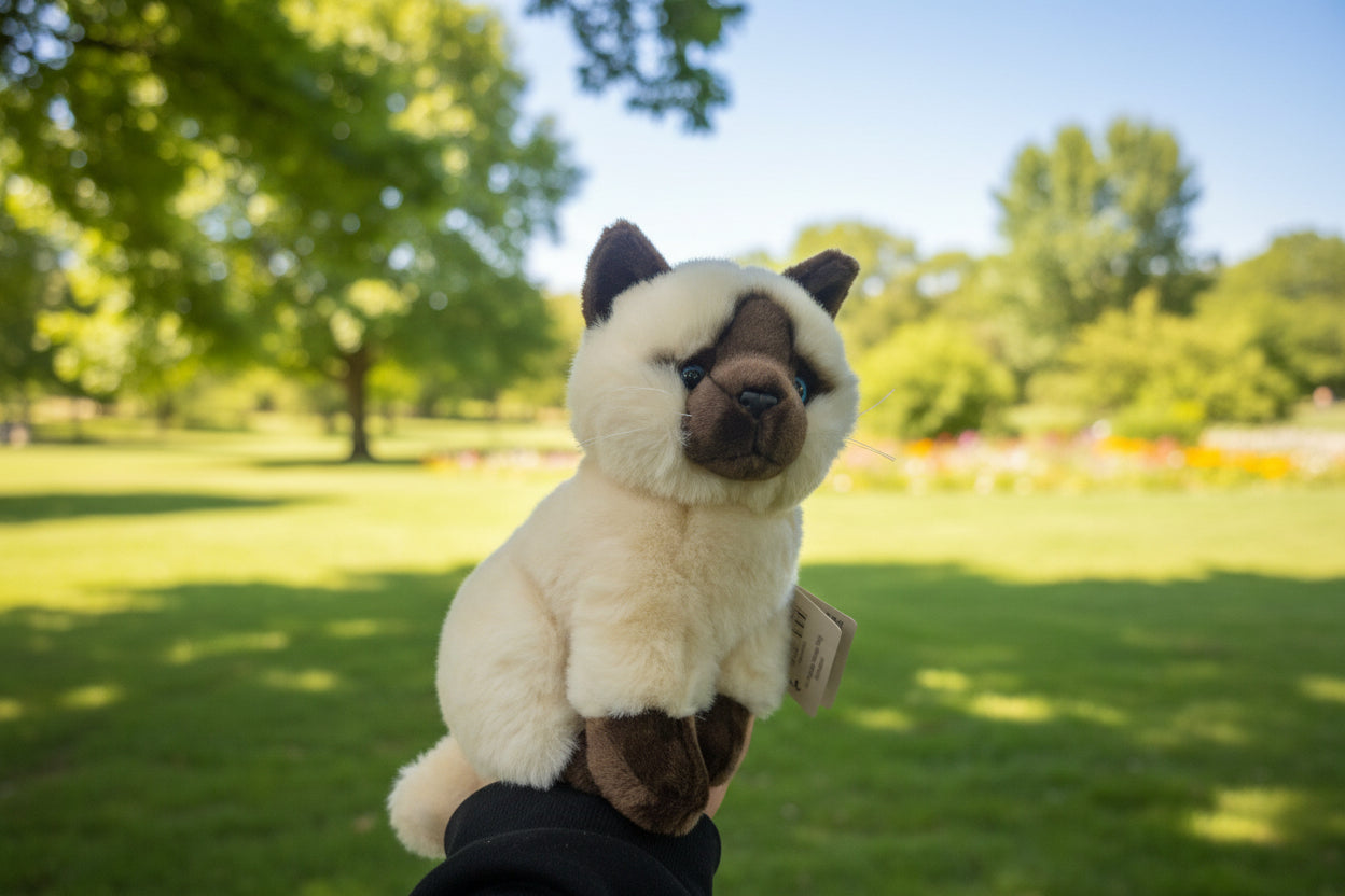 Peluche de Gato Siamés Realista - Suave y Adorable