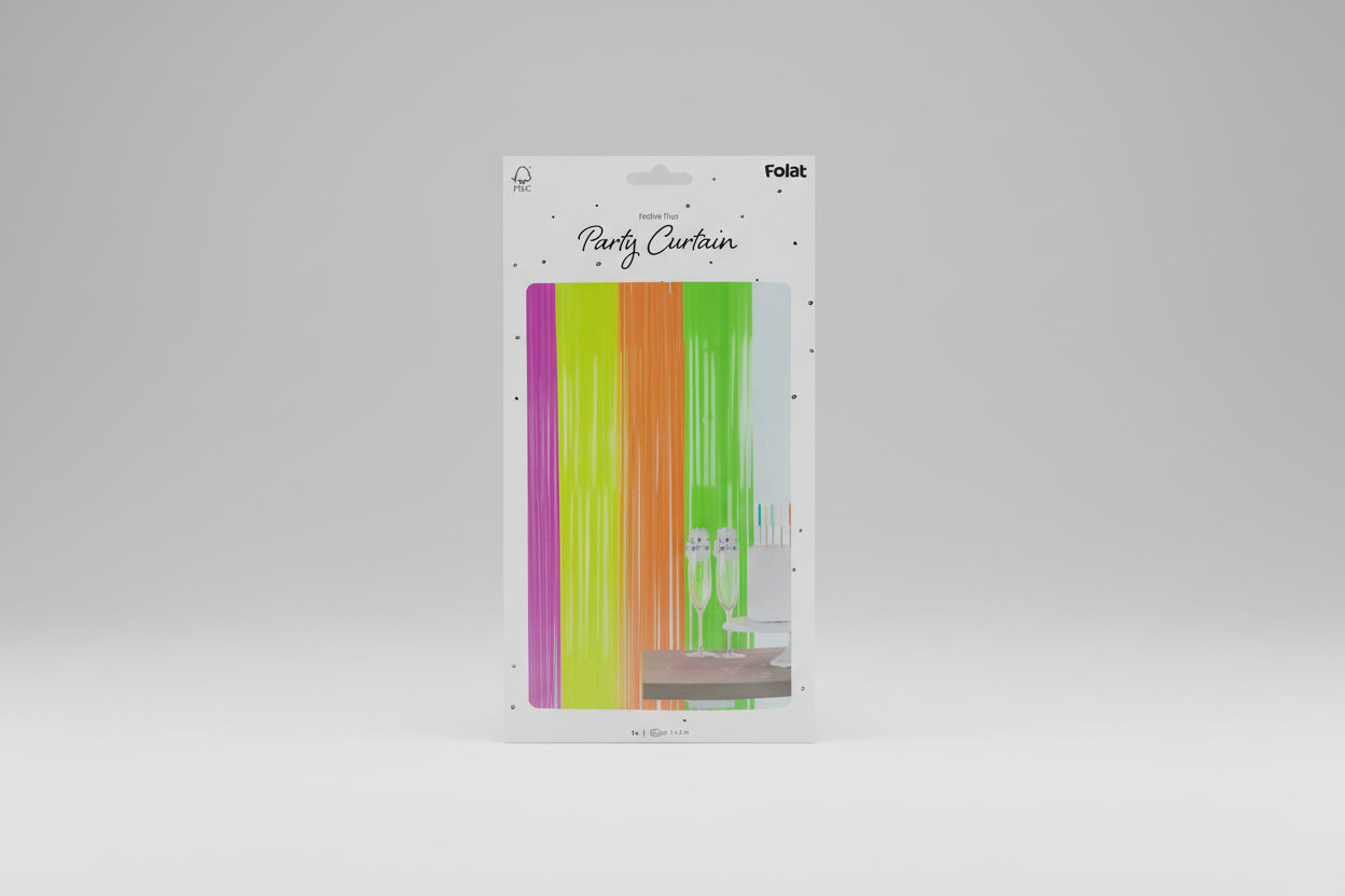 Cortina decorativa de flecos multicolor 2mts x 1m