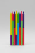 velas multicolor x 24u, con base.