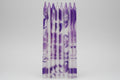 Velas Efecto Mármol Morado - Pack 24 unidades