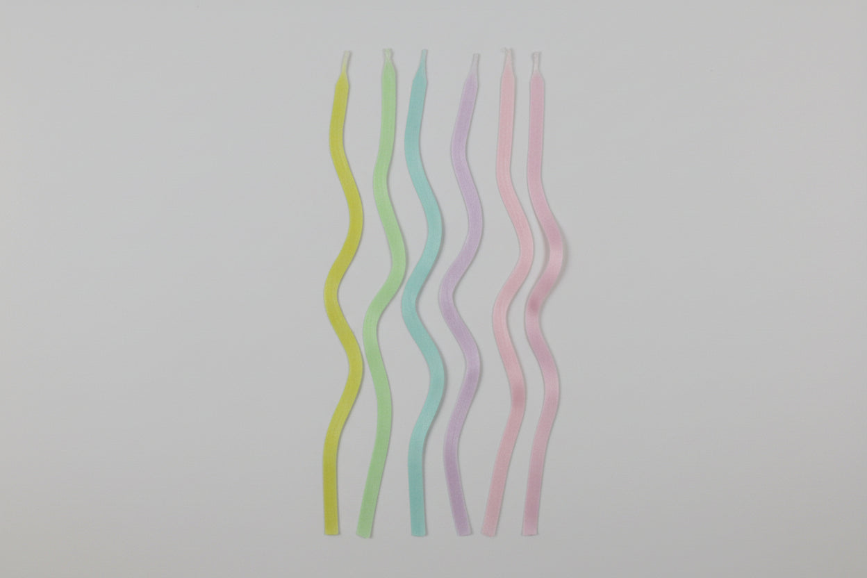 Velas Onduladas Pastel - Pack 10 unidades