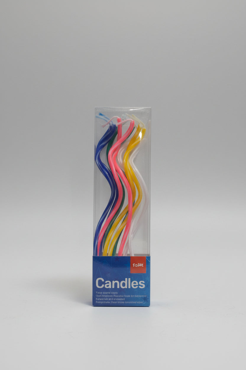Velas Onduladas Multicolor - Pack 10 unidades