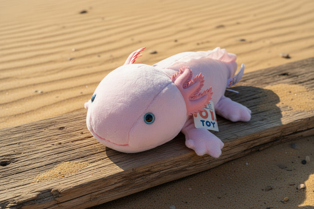 Peluche Axolote Rosa Suave de 30cm de largo
