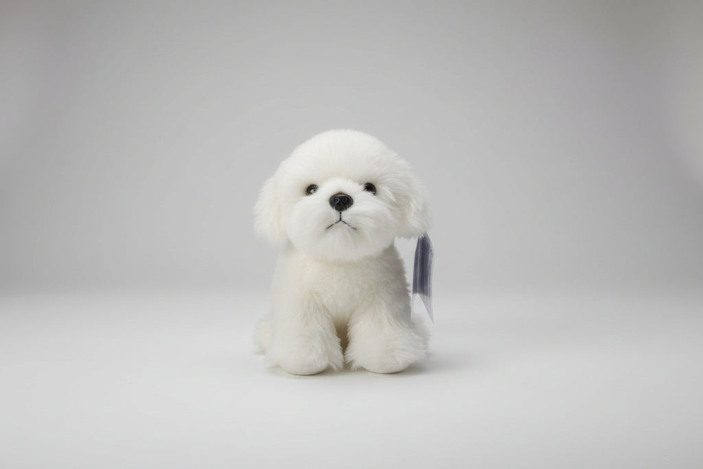 Peluche Perrito Blanco Esponjoso 20cm