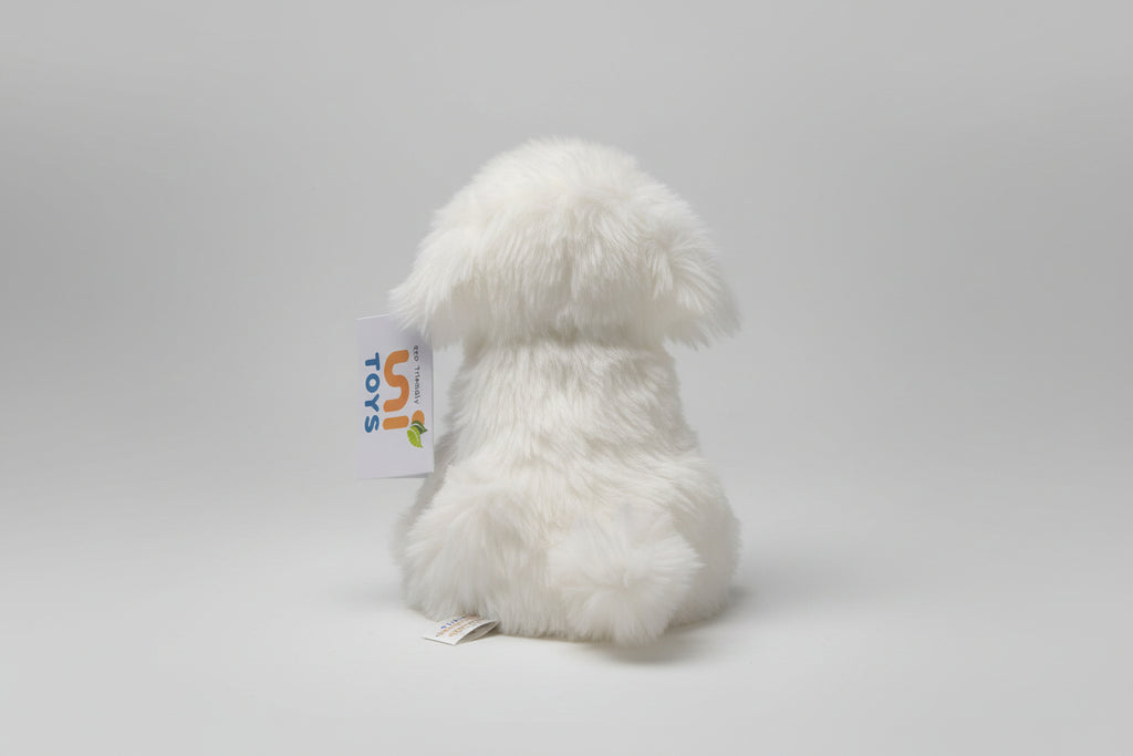 Peluche Perrito Blanco Esponjoso 20cm