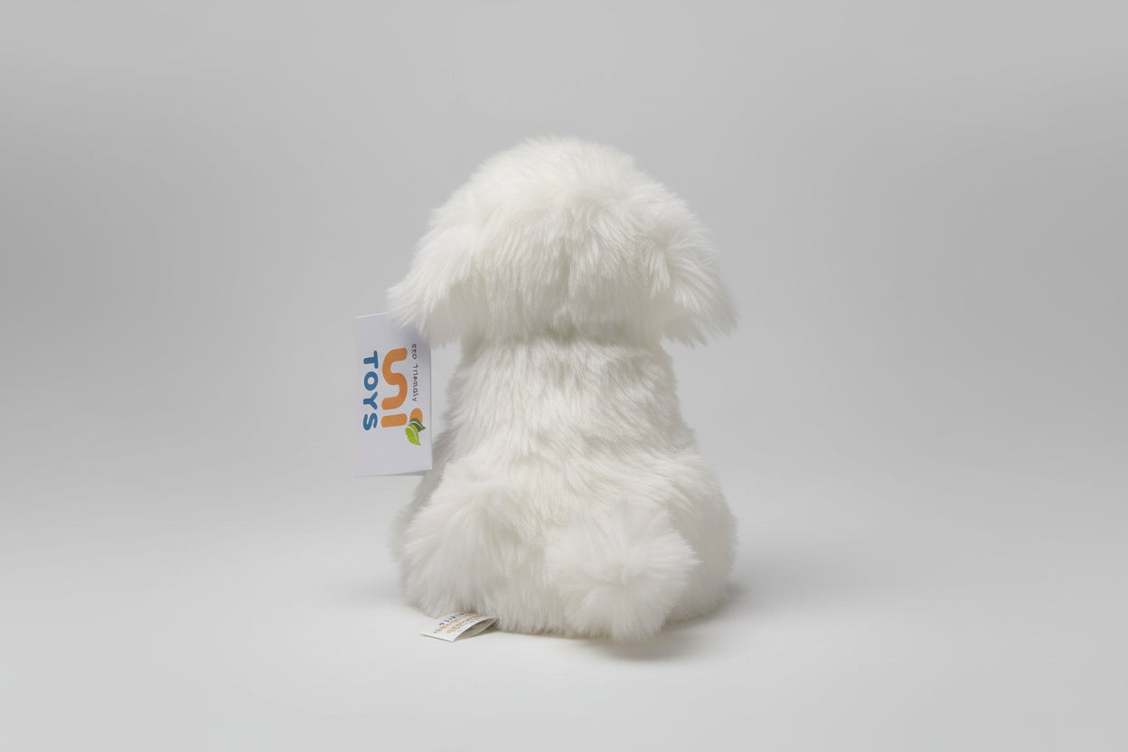 Peluche Perrito Blanco Esponjoso 20cm