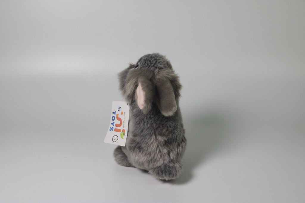 Peluche Conejito Gris Esponjoso de 15cm