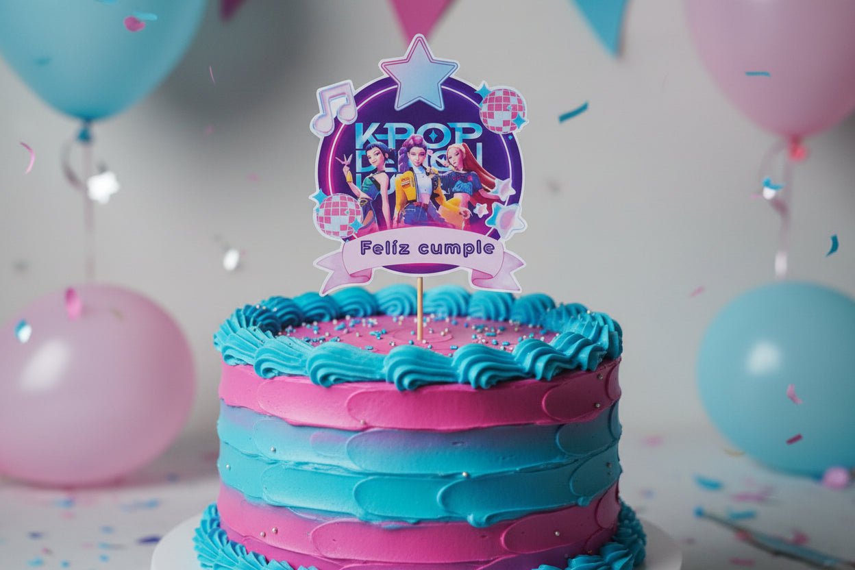 topper tarta guerreras kpop