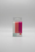 Set de Velas de Cumpleaños Rosas Degradado - 10 Piezas
