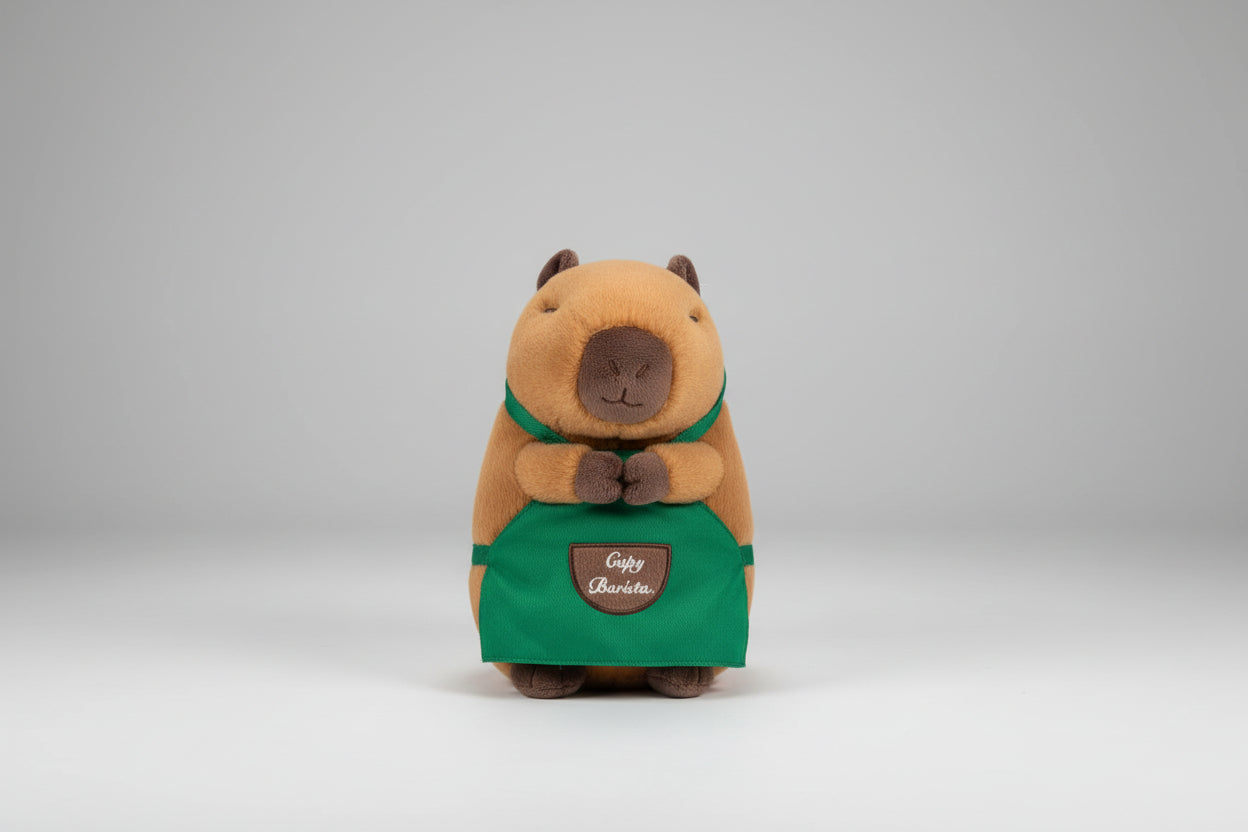 Peluche de capibara barista