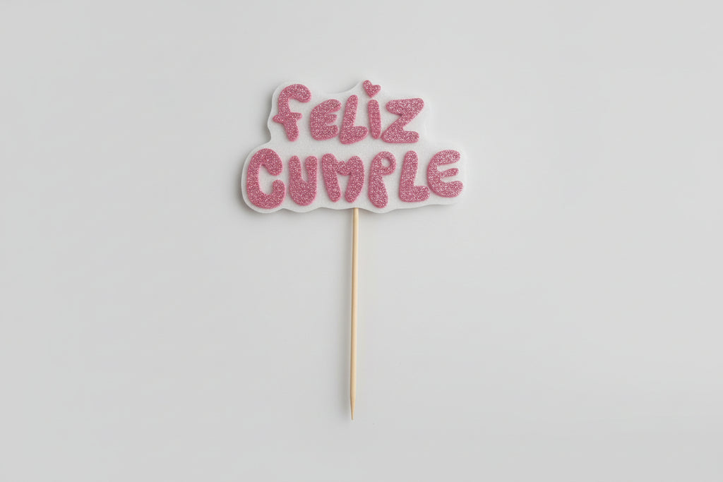 Topper para tarta feliz cumple