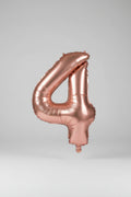 Globo número 4 oro rosa x 86cm