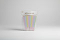 Cajas para palomitas en tono pastel x 8u