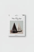 Pack de 6 Mini Gorros de Fiesta Party Hats Negro y Blanco
