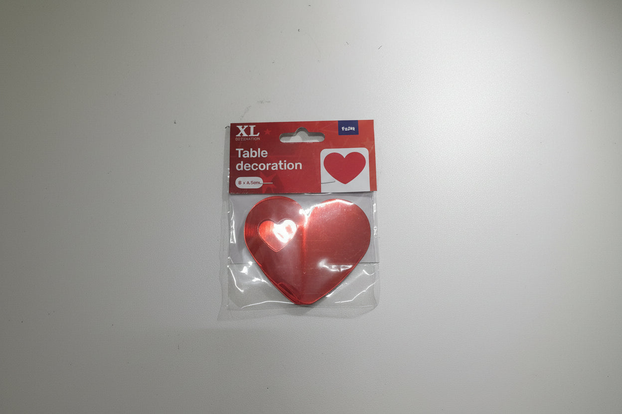 Decoración de Mesa Corazón Rojo