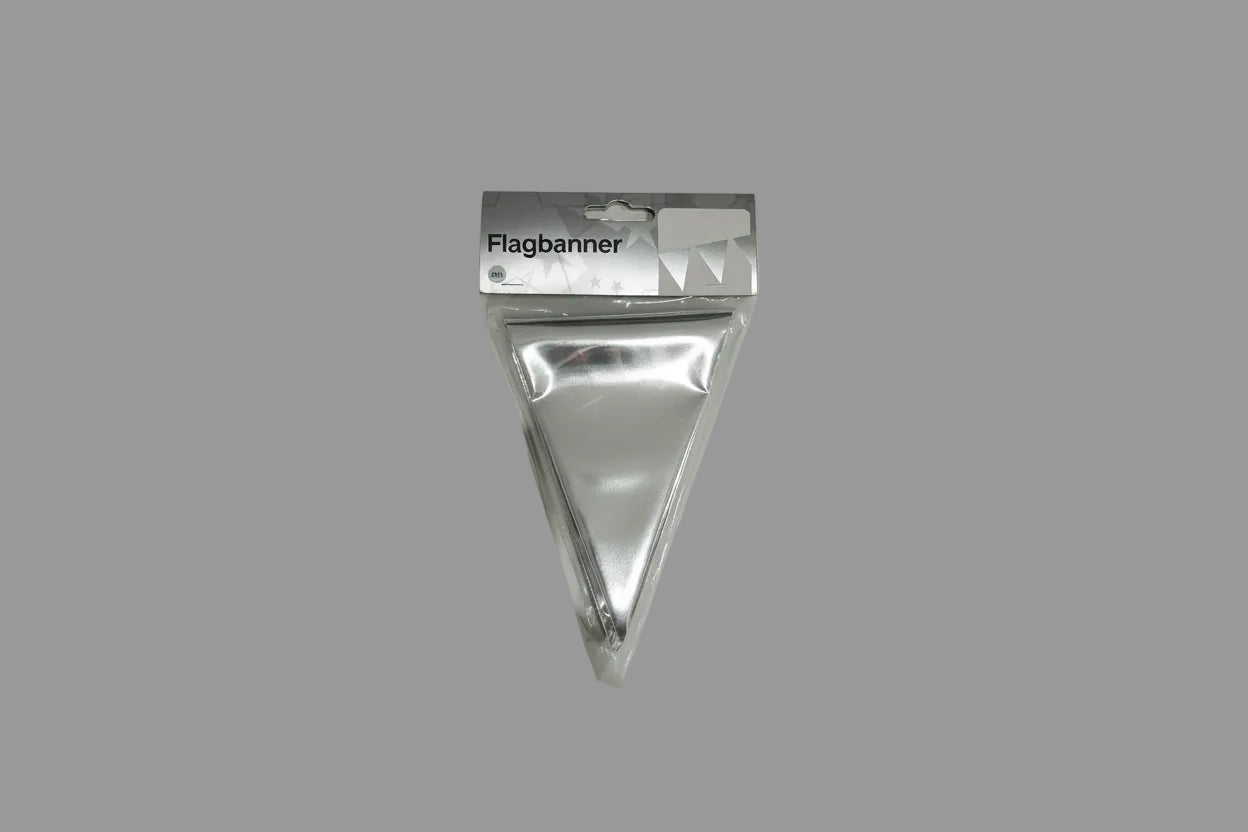 Banderin plateado x 3mts