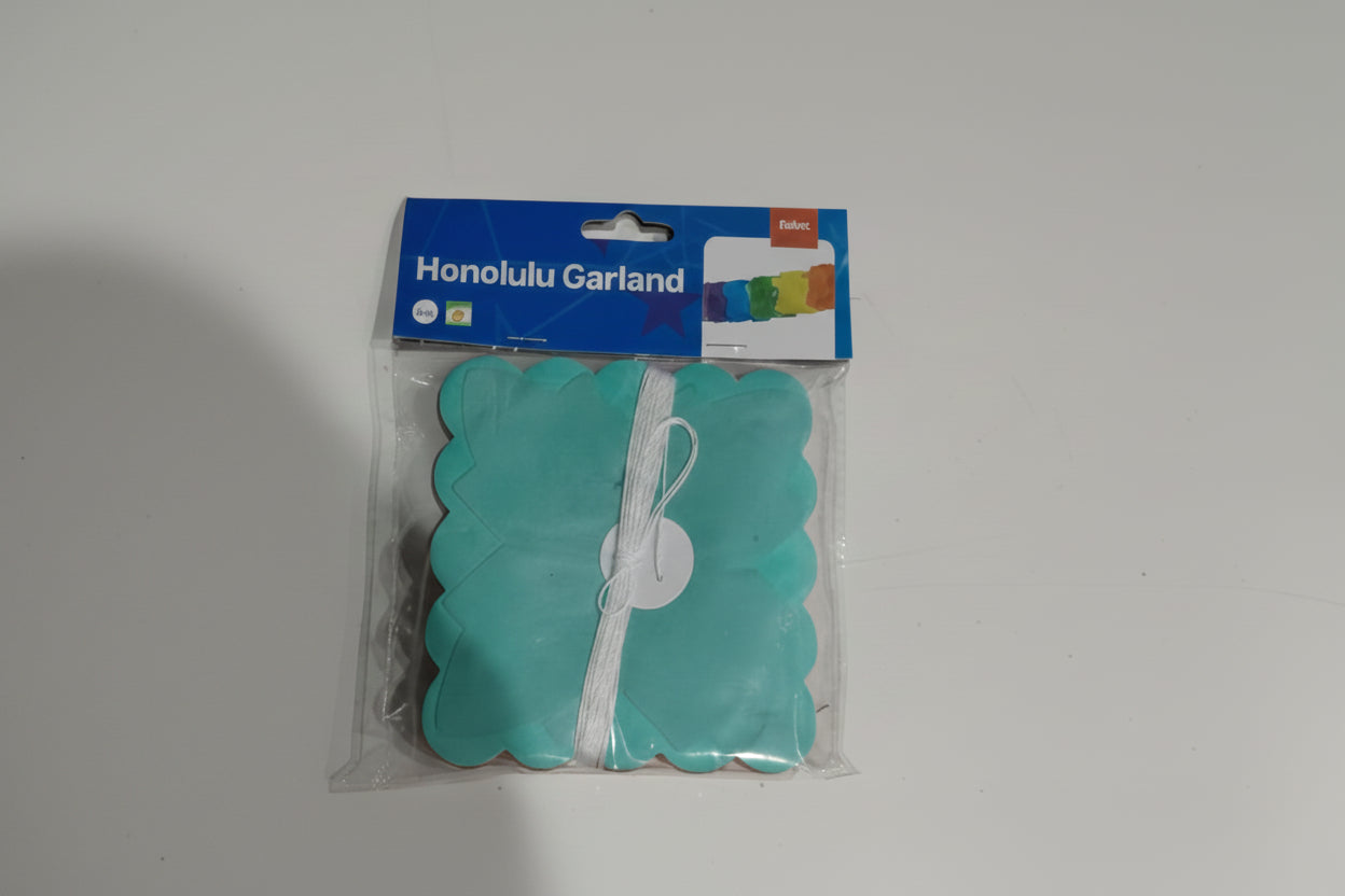 guirnalda multicolor de papel honolulu x 6mts