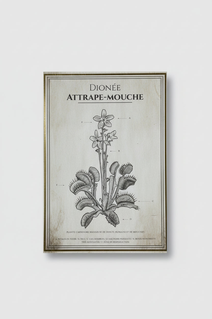 Conjunto de Pósters Educativos/ decorativos - Anatomía Humaine y Dionée Attrape-Mouche