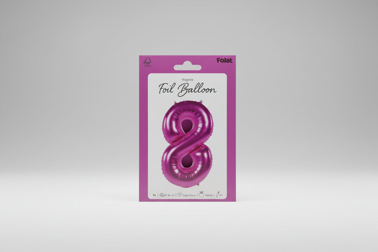 Globo Número 8 Fucsia x 86cm