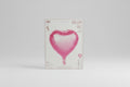 Globo Foil Corazón Rosa Brillante x 32cm