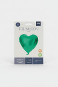 Globo Foil Corazón Verde 45cm Brillante