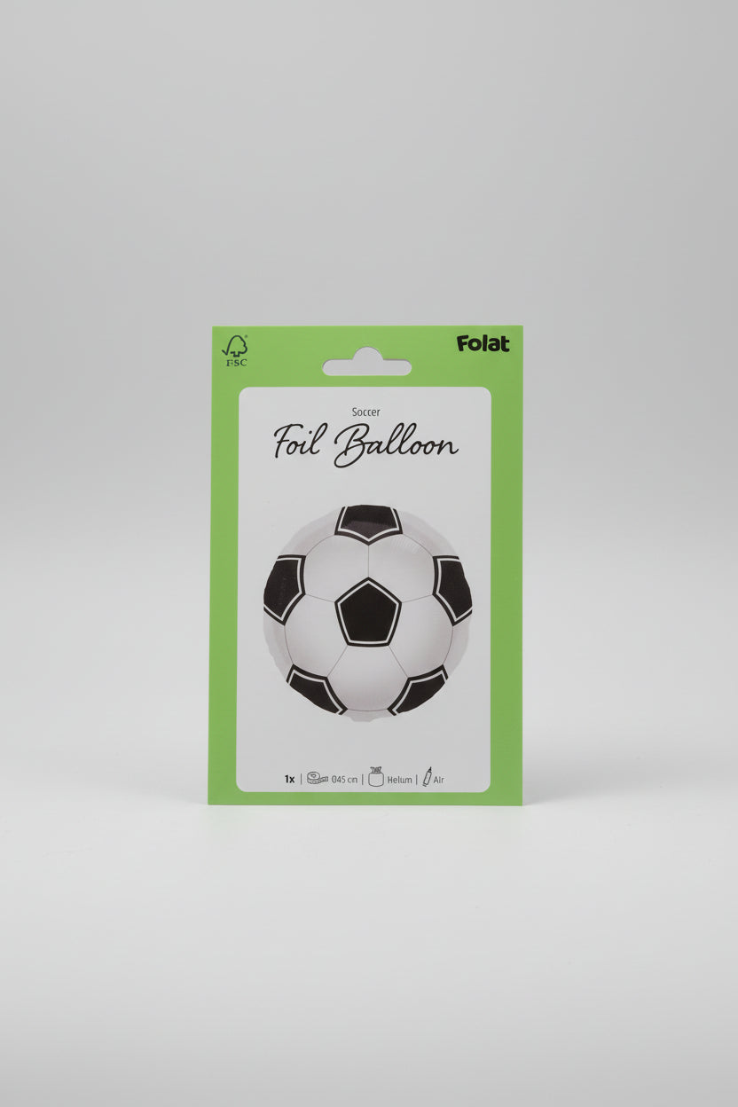 Globo de foil en forma de balón de fútbol de 45 cm