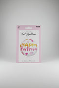 Globo de aluminio Happy Birthdat dorado y rosa x 45cm