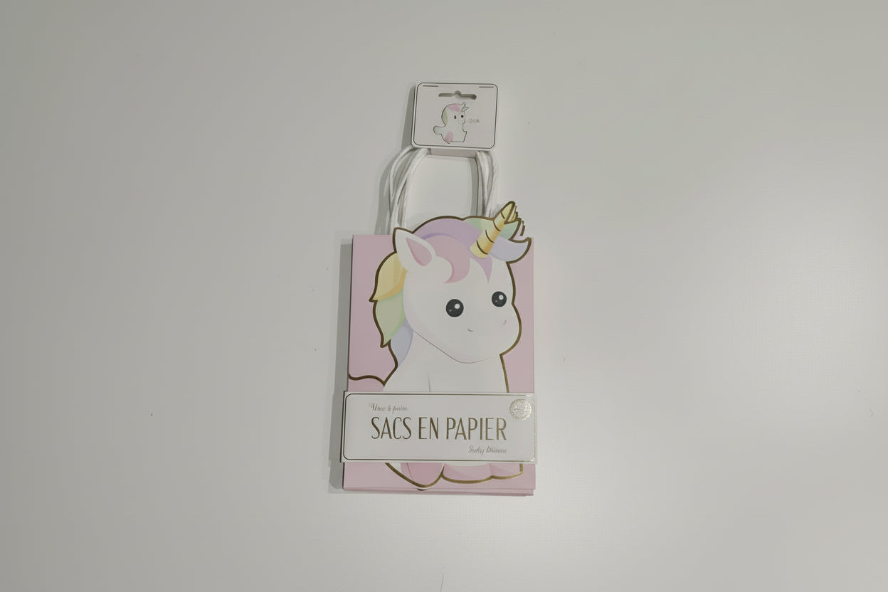 Pack de 4 bolsas con unicornio
