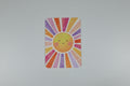 Tarjeta de felicitación con sol sonriente