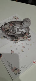 Tarjeta 3d pop up aniversario 25