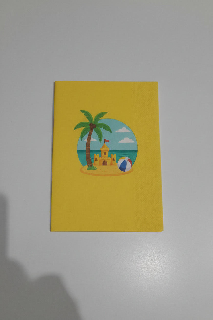 Tarjeta de felicitación 3d pop up vacaciones