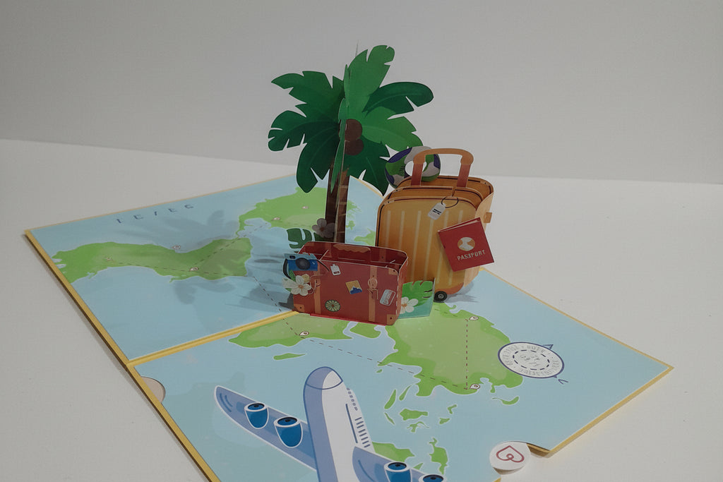 Tarjeta de felicitación 3d pop up vacaciones