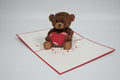 Tarjeta de felicitación 3d pop up con osito