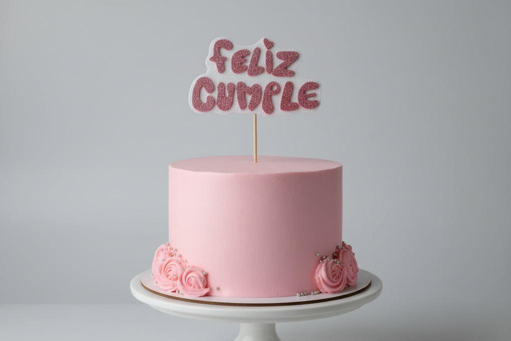 Topper para tarta Feliz cumple