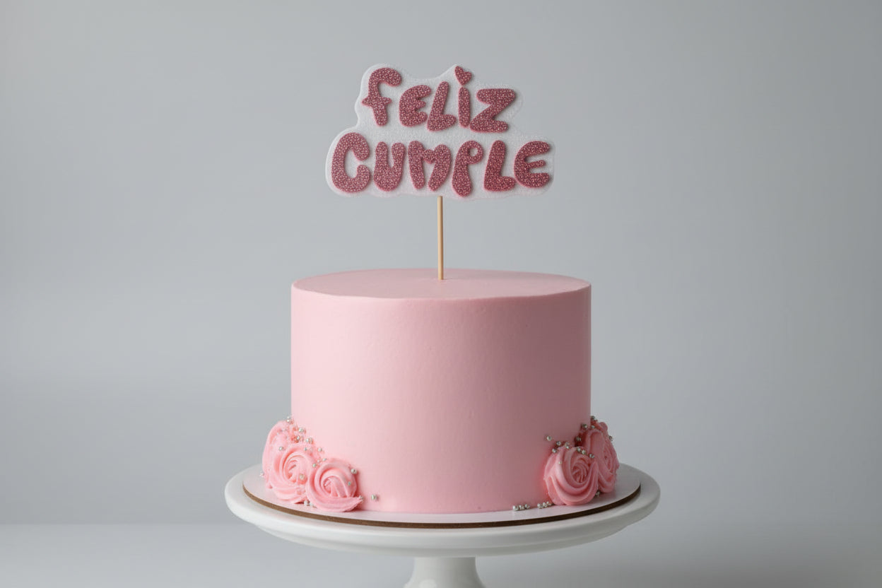 Topper para tarta Feliz cumple