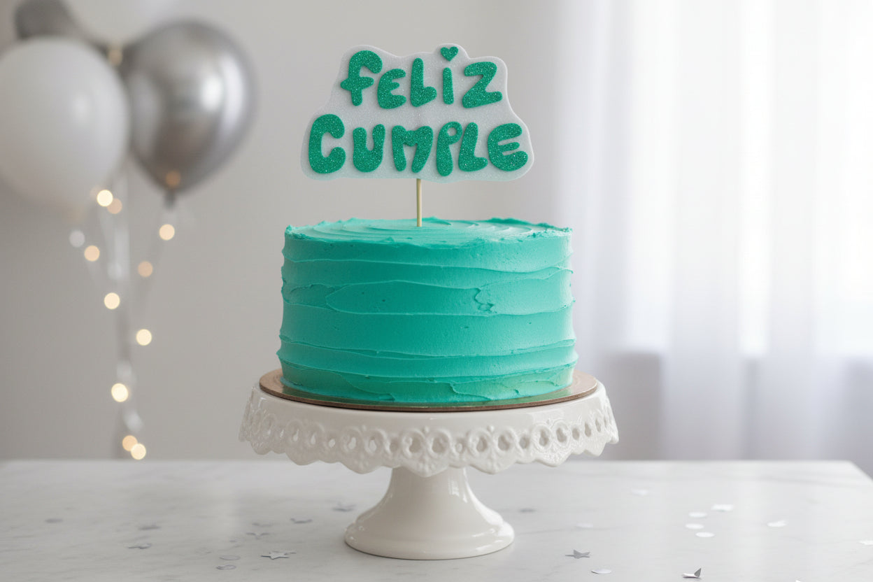 Topper para tarta Feliz cumple
