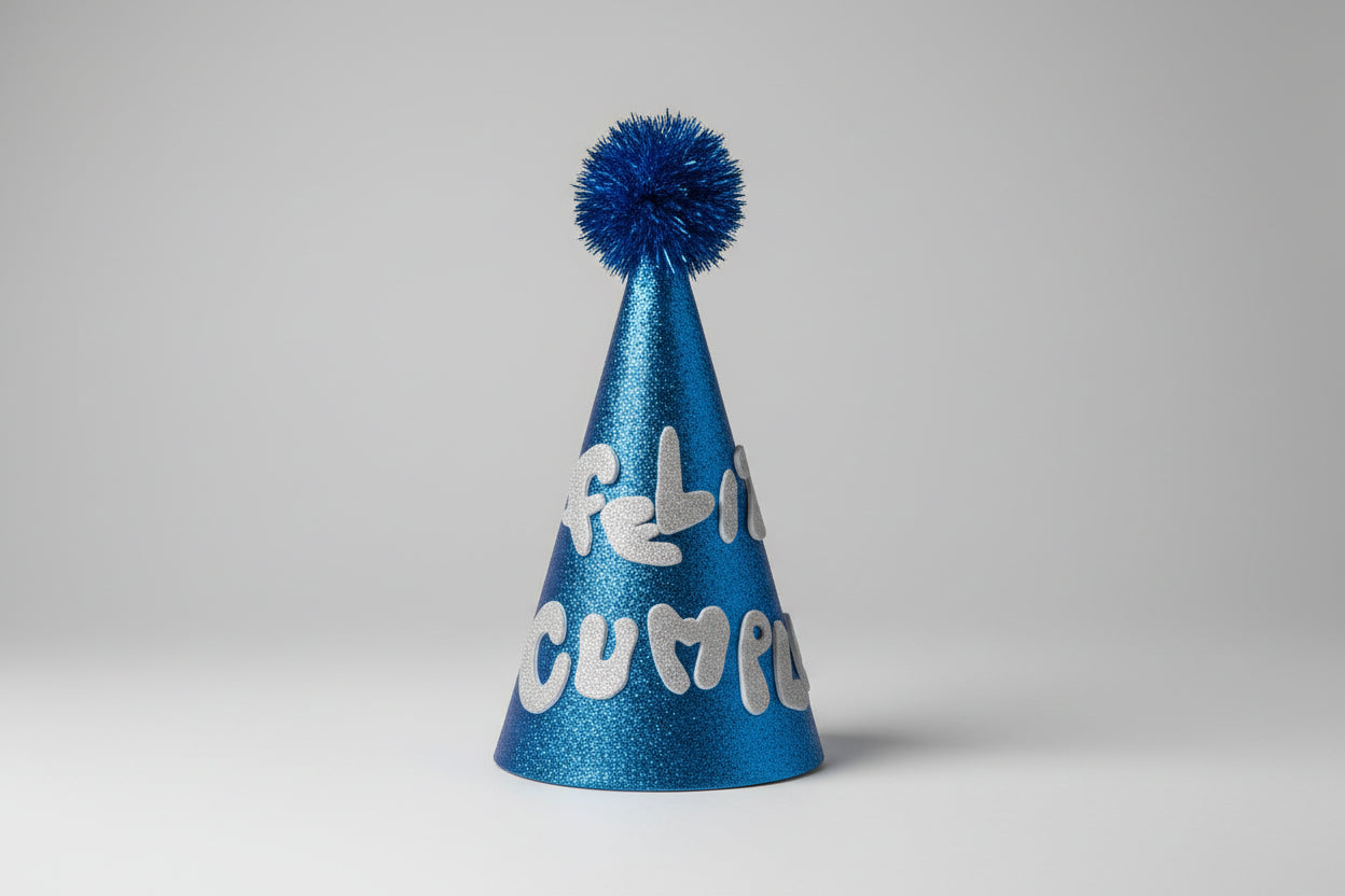 Gorro cumpleaños Feliz cumple azul