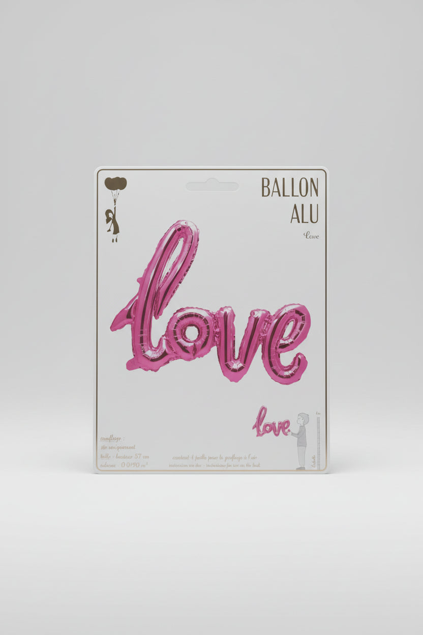 Globo Love rosa fucsia