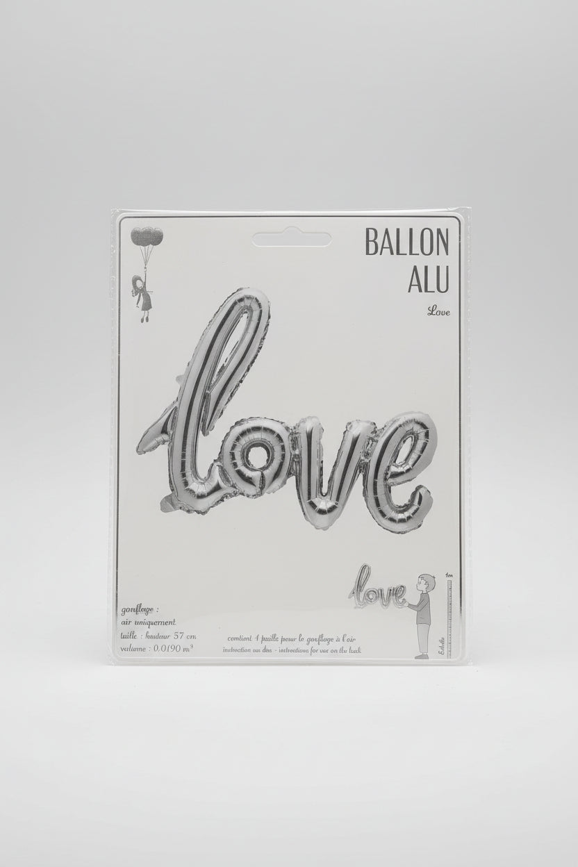 Globo Love plateado