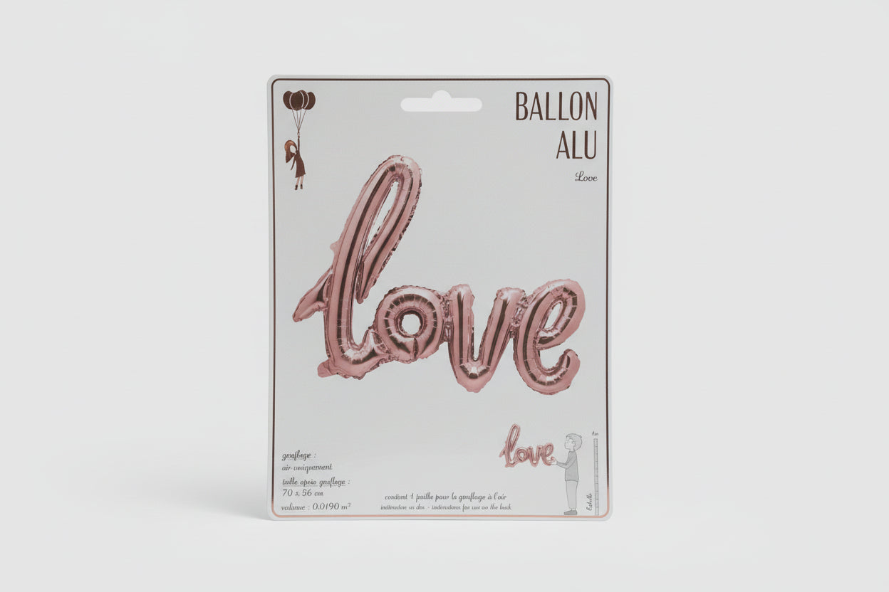 Globo Love en oro rosa