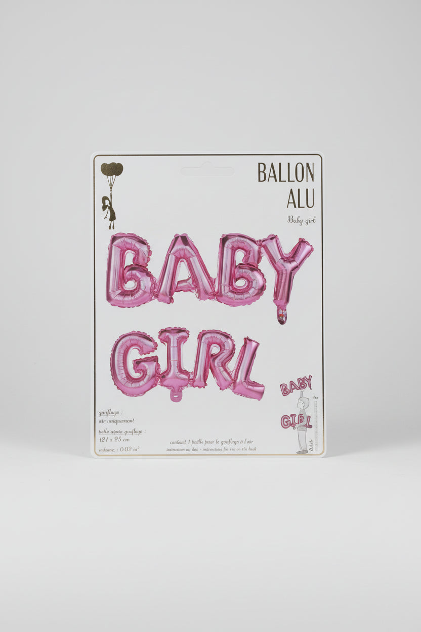 Globos de letras Baby Girl rosa