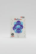 Pack de 10 globos, 5 globos azules y 5 con confeti azul